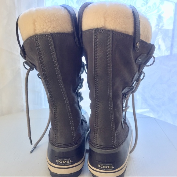 7.5Sorel Joan of arctic boots grey gray lined duck - Picture 4 of 8